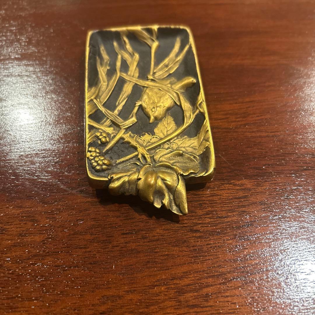 アール・ヌーヴォー　アンティーク ブロンズプレート