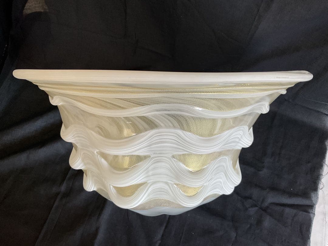 一点物大作！黒木国昭(1945~)「手吹きガラス花器」供箱入