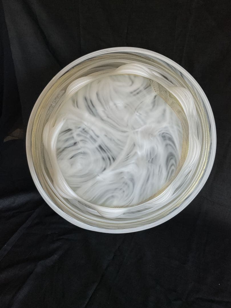 一点物大作！黒木国昭(1945~)「手吹きガラス花器」供箱入