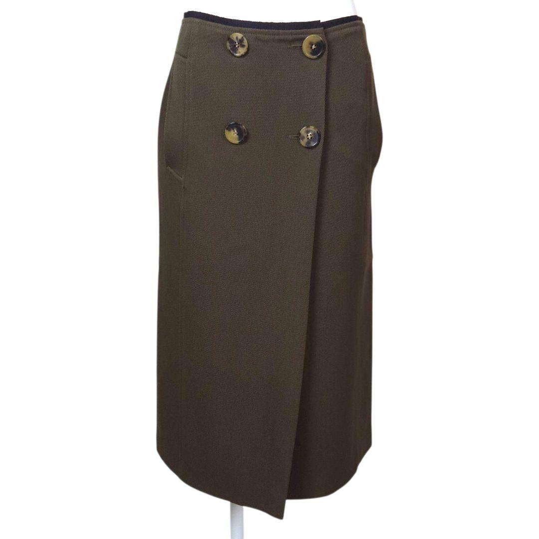 スカート DRIES VAN NOTEN khaki Slit Skirt