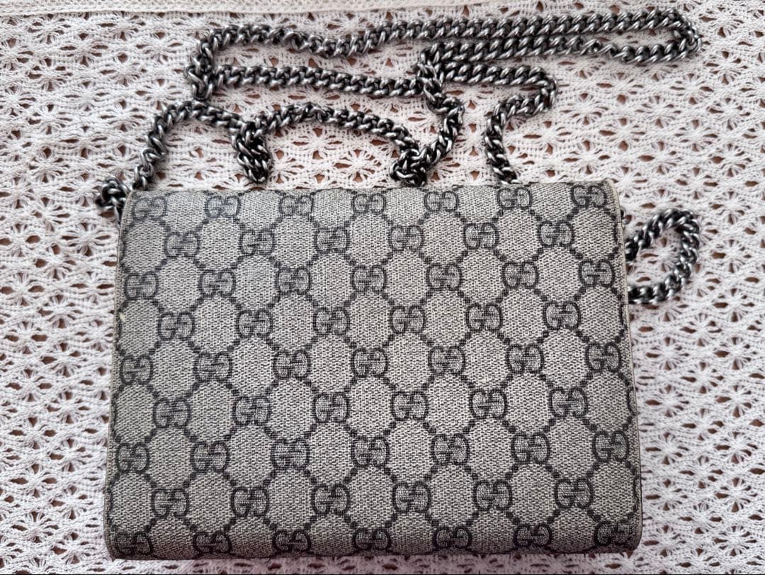 【Gucci ディオニュソス】GG 柄 チェーン ショルダーバッグ