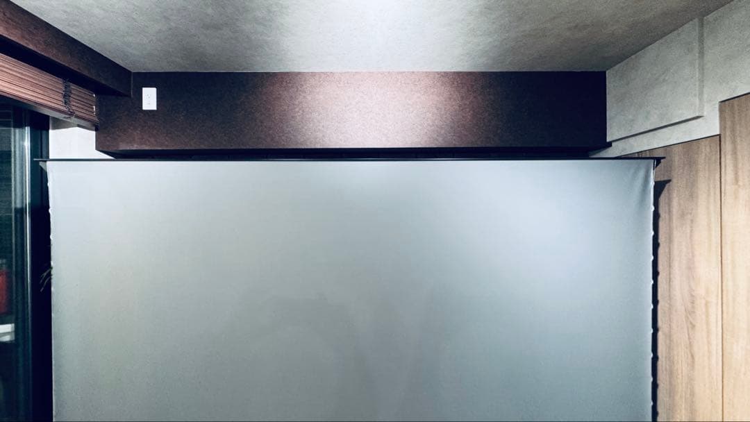 【美品・最安値】VIVIDSTORMスクリーン110インチ 長焦点用（グレー）