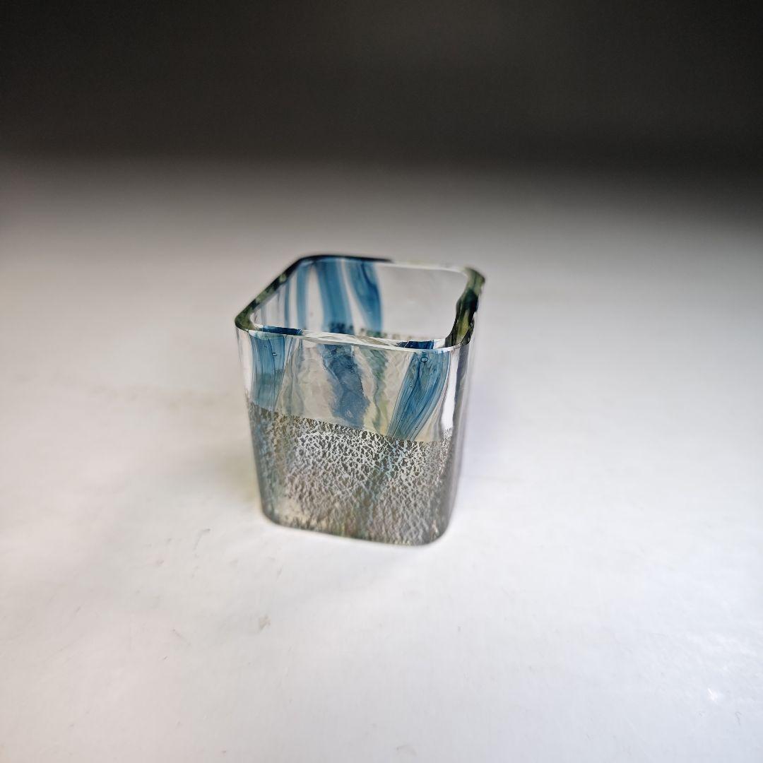 イ866 蓋置『水崎長寿作』『義山　ガラス硝子　蓋置　共箱』茶道具