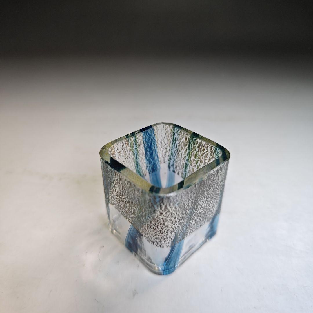 イ866 蓋置『水崎長寿作』『義山　ガラス硝子　蓋置　共箱』茶道具