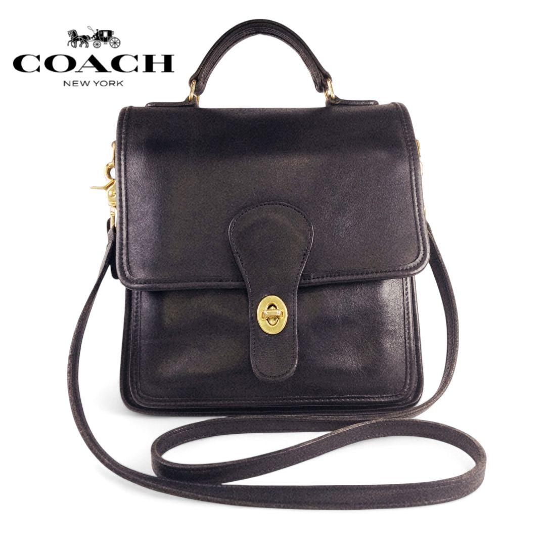 【COACH/オールドコーチ】美品 2way ショルダー バッグ 黒 米国製