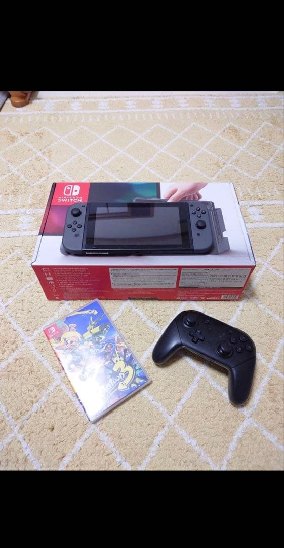 Nintendo Switch 本体 グレー プロコン、スプラトゥーン3付き