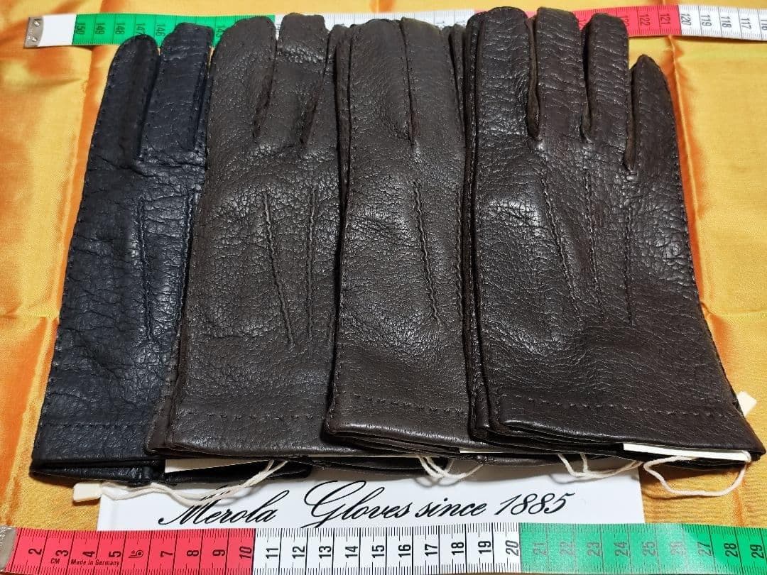 値下げ メローラ ペッカリー焦茶3ライニングなし グローブ 革手袋 MEROLA