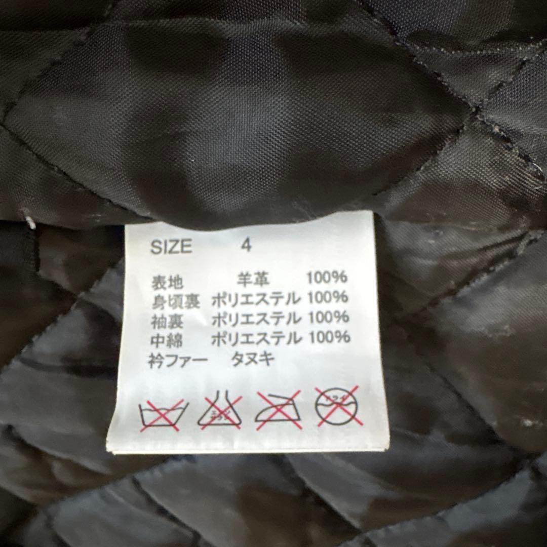 JACKROSE ライダース ジャケット シングル レザー L ボルドー ワイン