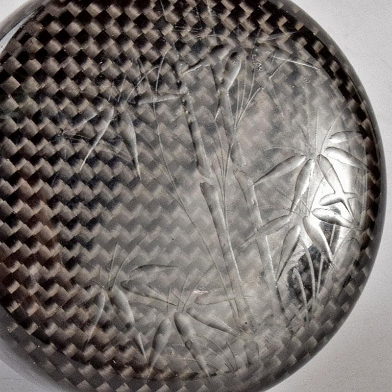 茶道具　漆塗　小松本宗勉作　炭素繊維棗 七夕　共箱　M　R4890