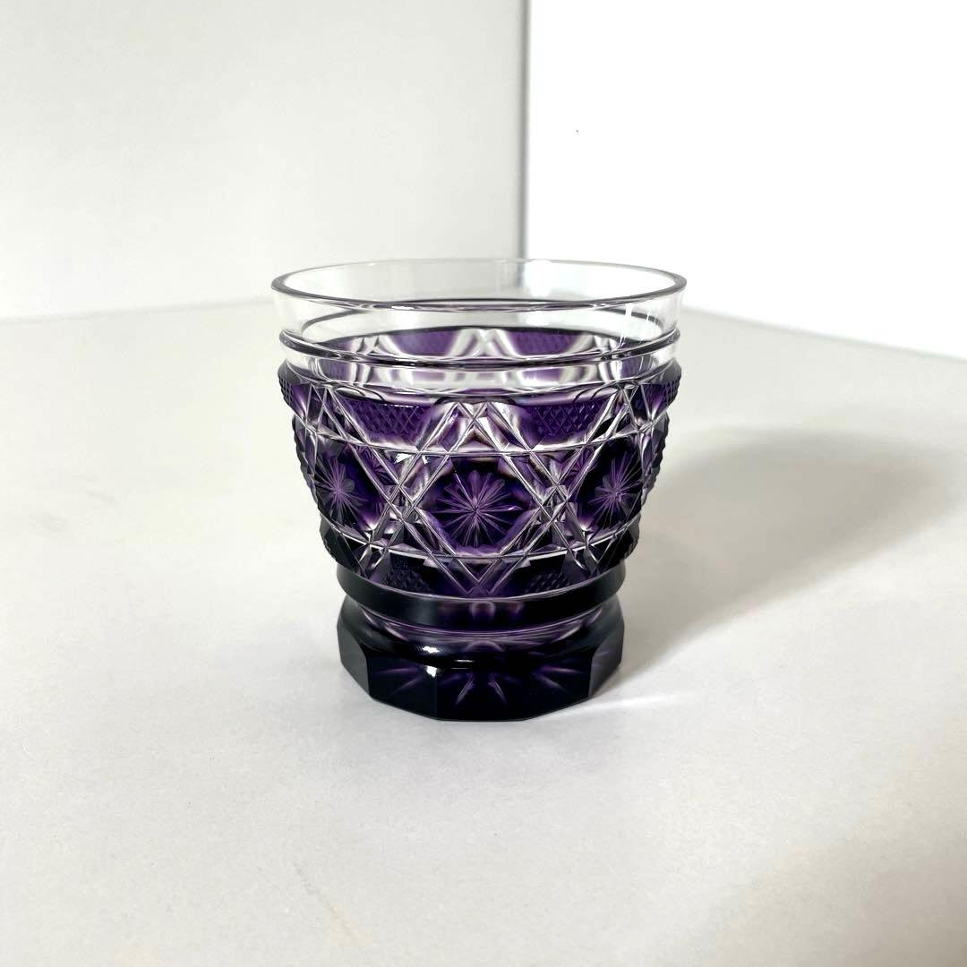 #XG505 薩摩切子・切子タンブラー・ガラス工房弟子丸製・色被せガラス・共箱付