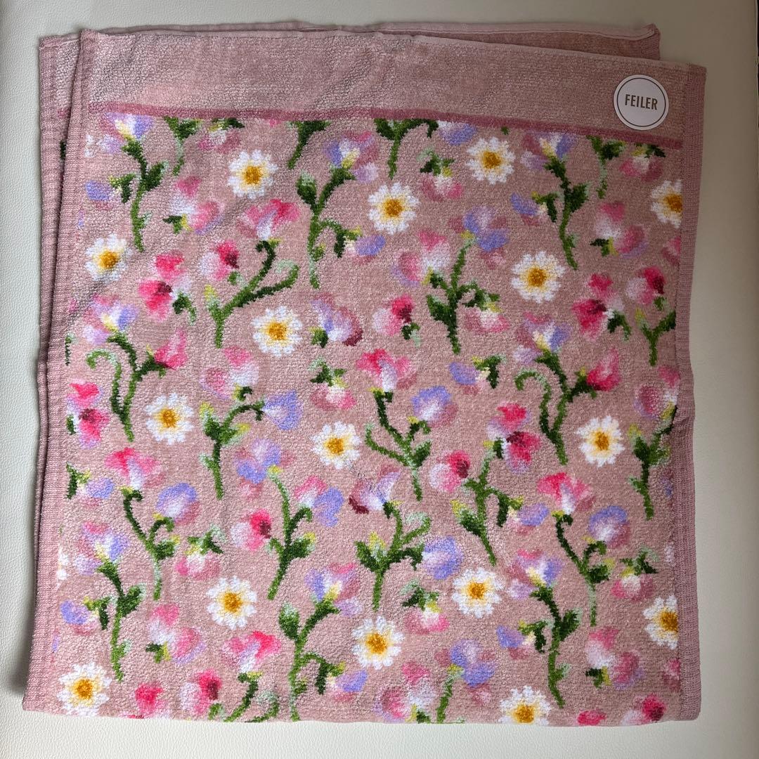 【新品】FEILER フェイラー　スウィートスイートピー　ハンドタオル　80cm