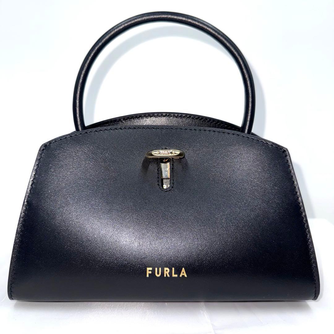 ✨美品✨フルラ ジェネシス S 2WAY ターンロック バッグ ブラック