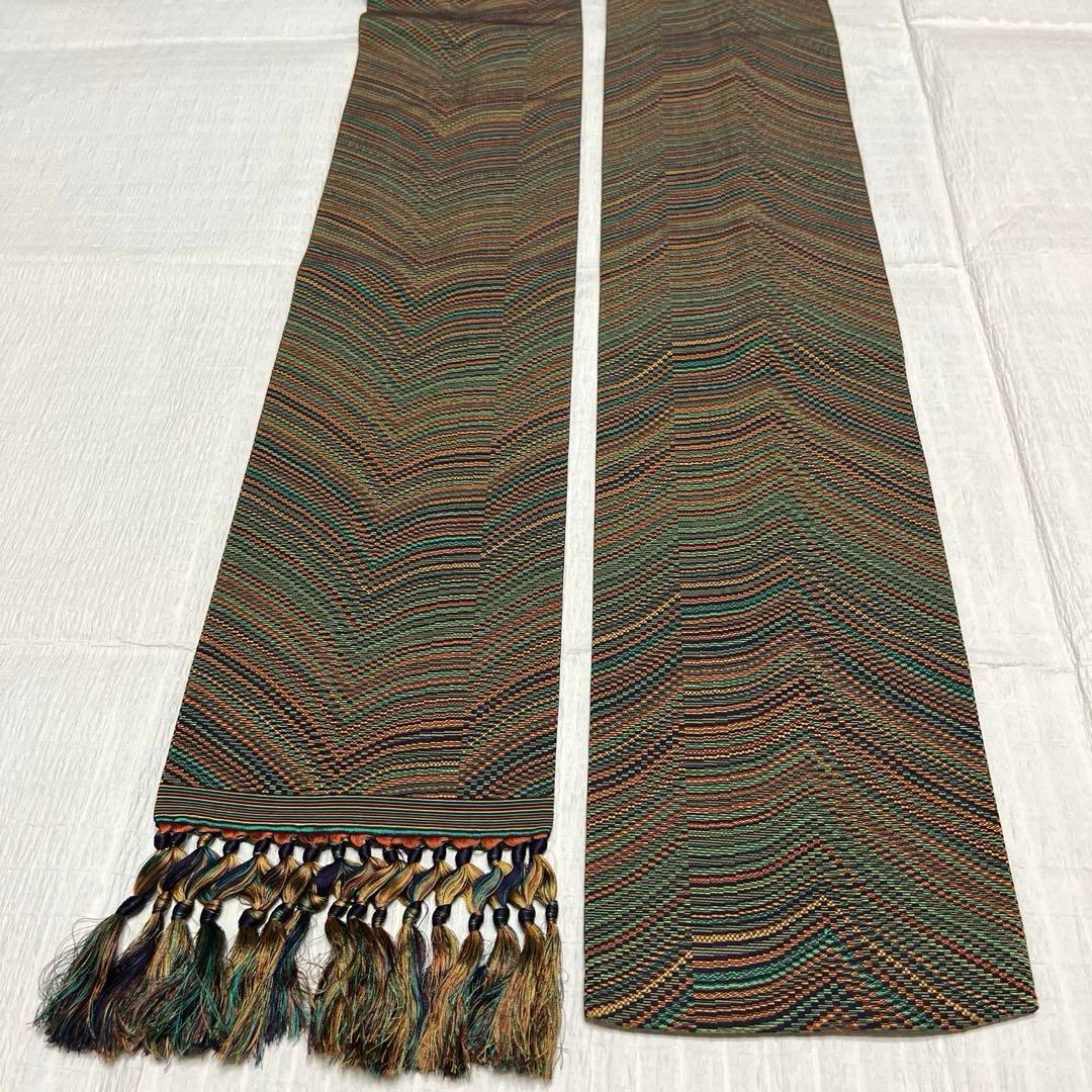 【中古品☆正絹】美品！本場筑前！博多織　半幅帯　リバーシブル