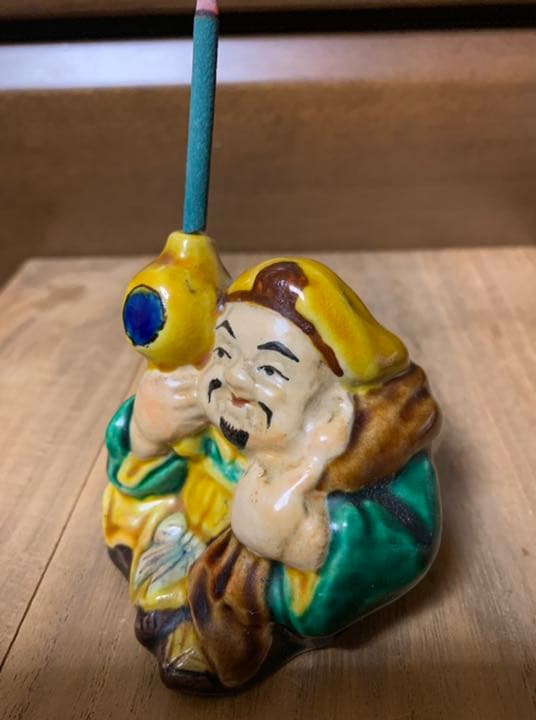 九谷焼　 大黒様 お香立て お線香立て   香皿 癒やし香炉