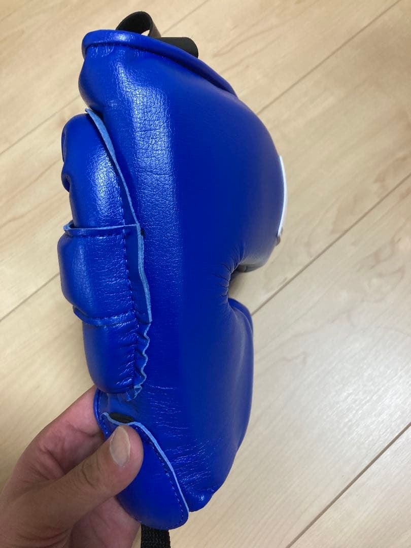 Winning 青 ヘッドギア Mサイズ　名前入り