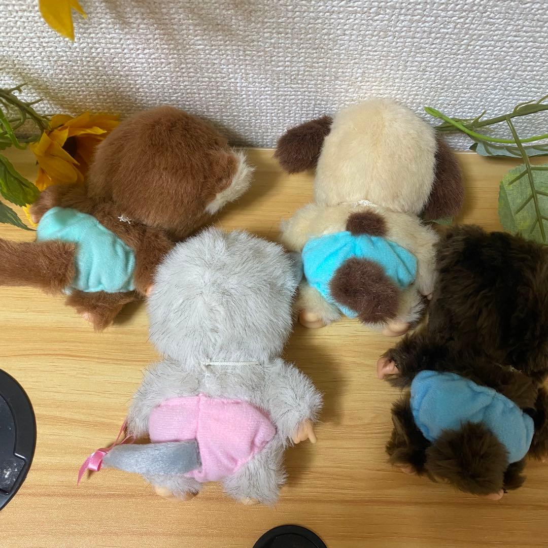 希少 モンチッチベビチッチのお友達イヌタヌキネコクマヒツジのメルウサギぬいぐるみ