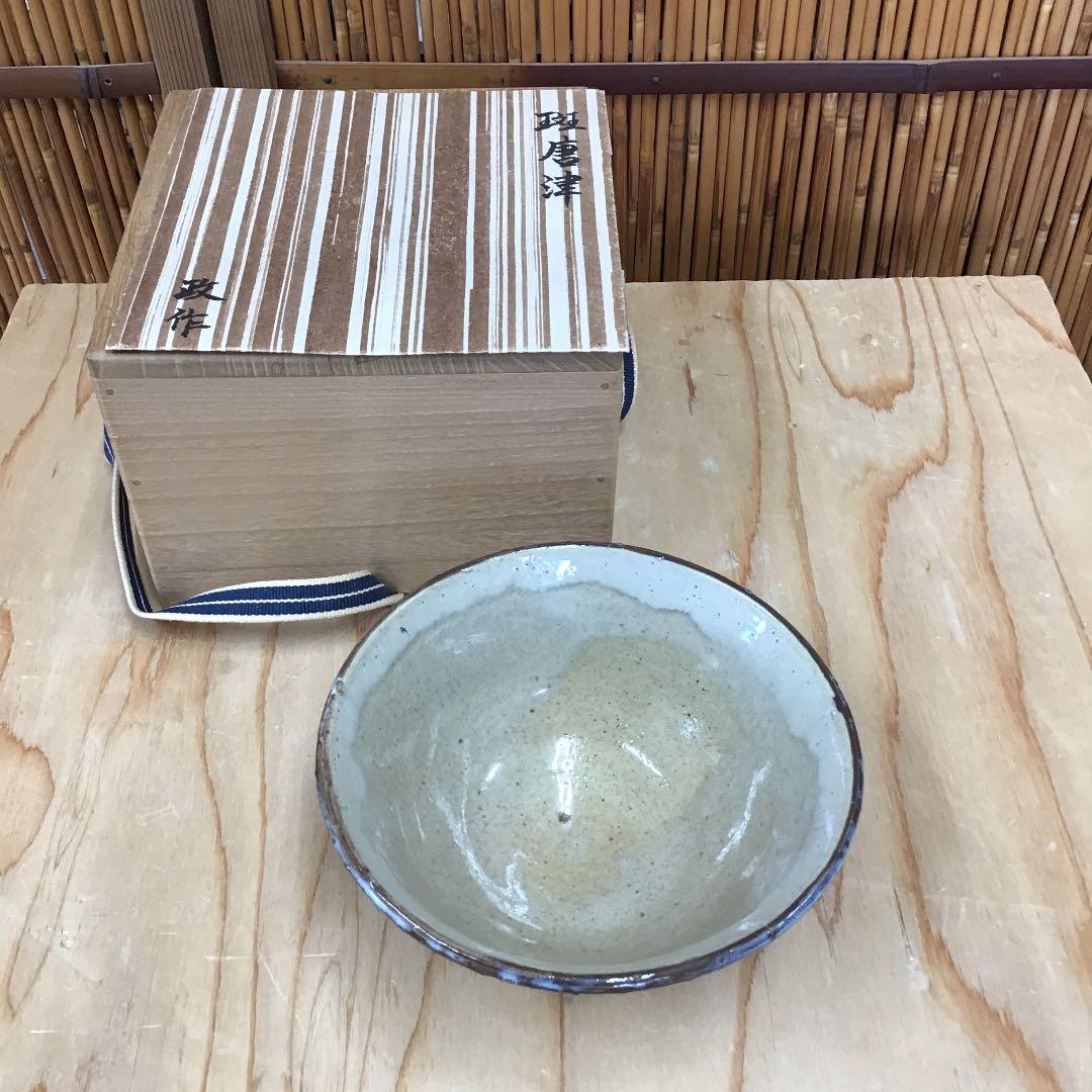 茶道具 茶碗 斑唐津茶碗 韓国人間国宝 申相浩 N284C