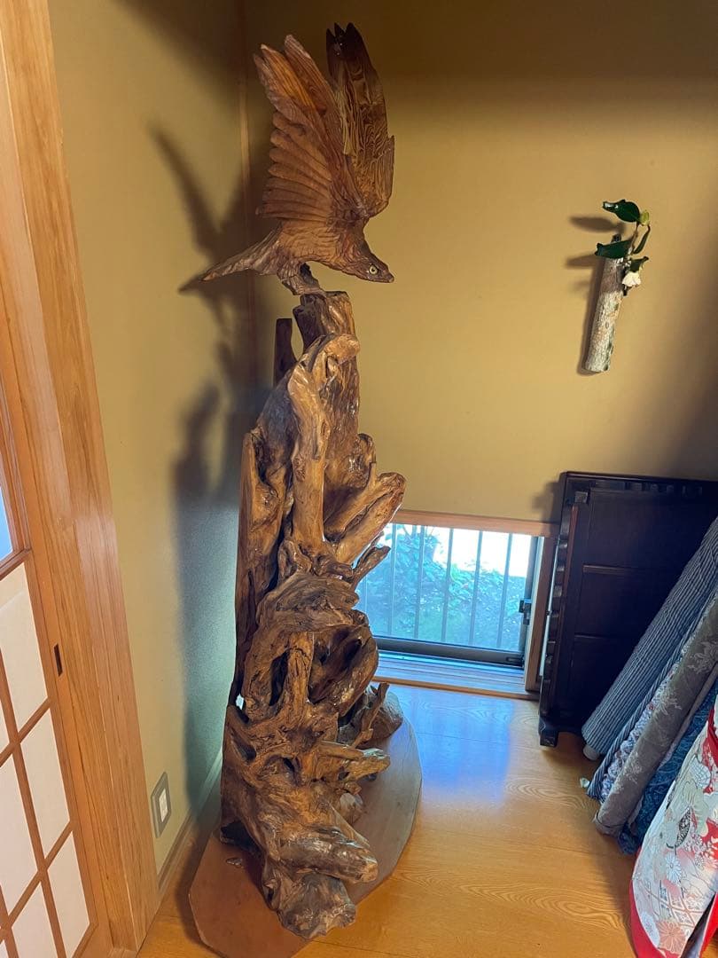 けやき　置物　レトロ　年代物　オブジェ