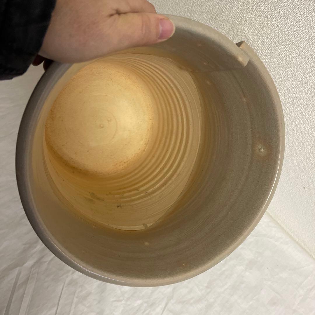 萩焼　玉祖窯　植木華城絵付　手焙り　壱對　長期保管品