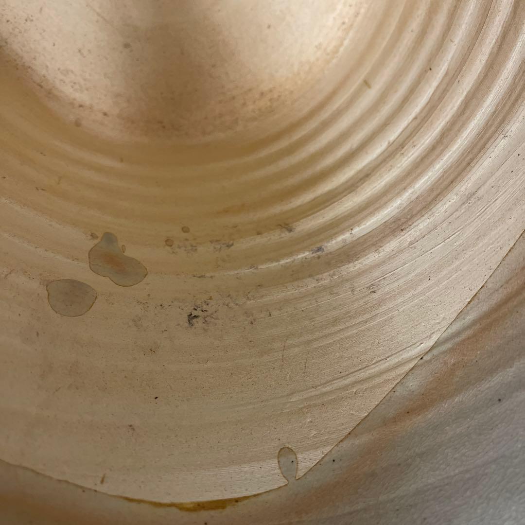 萩焼　玉祖窯　植木華城絵付　手焙り　壱對　長期保管品