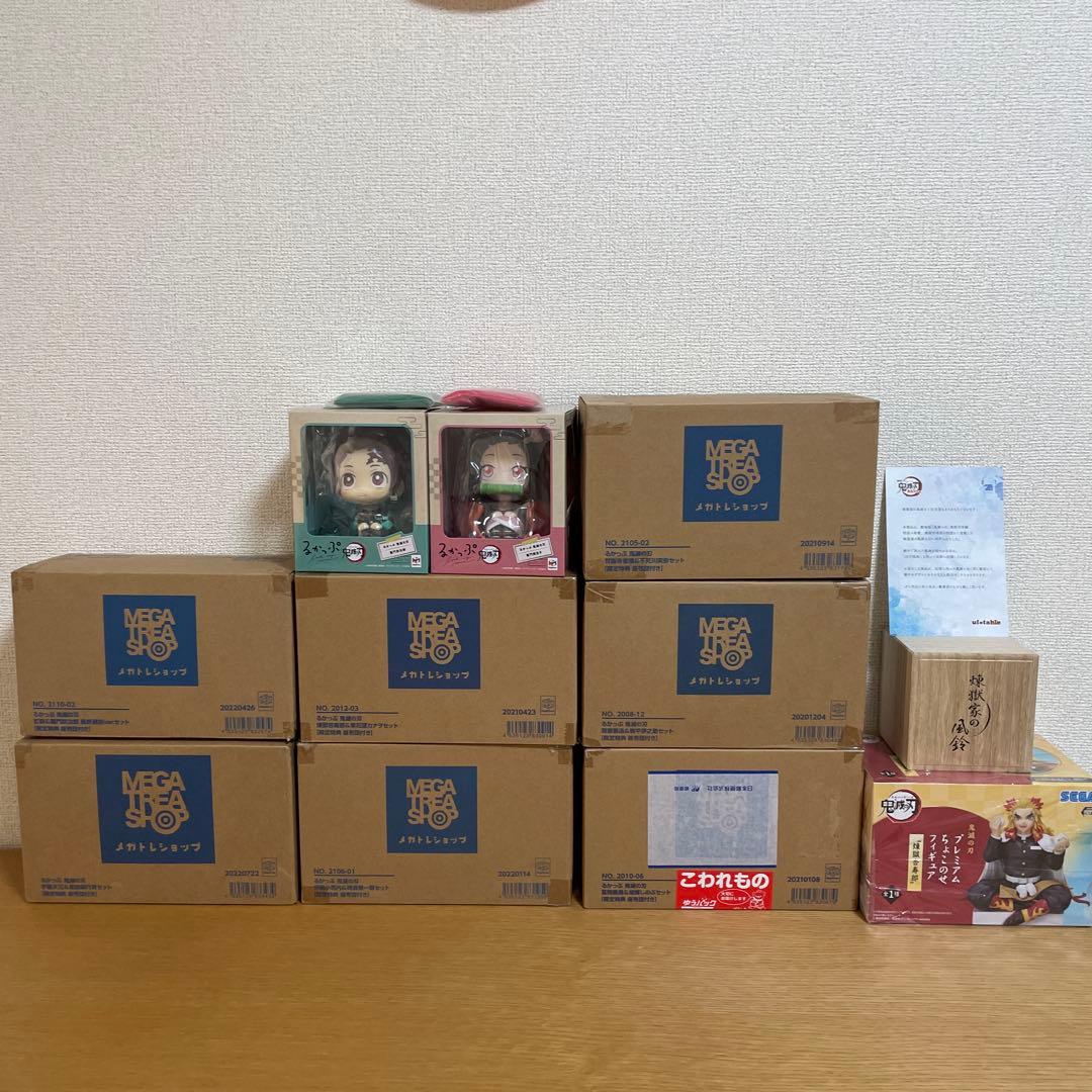 るかっぷ 鬼滅の刃 フィギュア 16体セット　煉獄家の風鈴　煉獄杏寿郎フィギュア