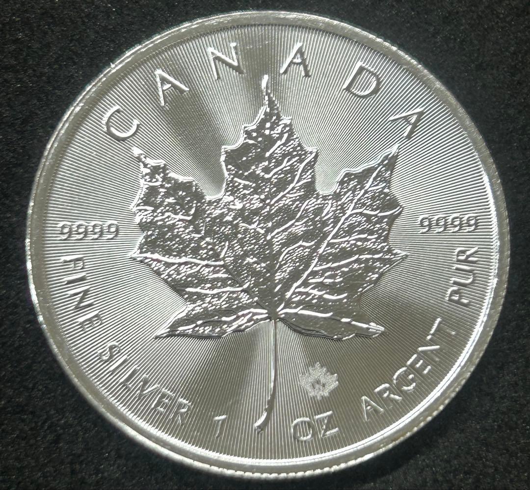 カナダ 2021年 メイプルリーフ 1オンス 銀貨　ケース付き