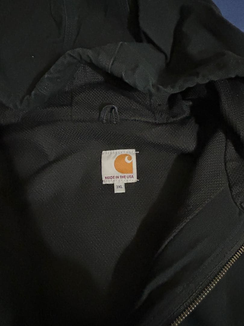 Carhartt USA製フード付きジャケット 3XL ブラック