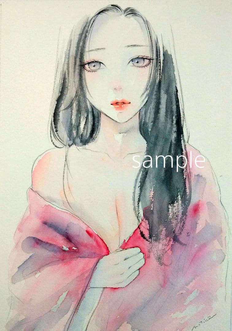 24417A 絵画 手描きイラスト　水彩画　ファンタジー　オリジナル