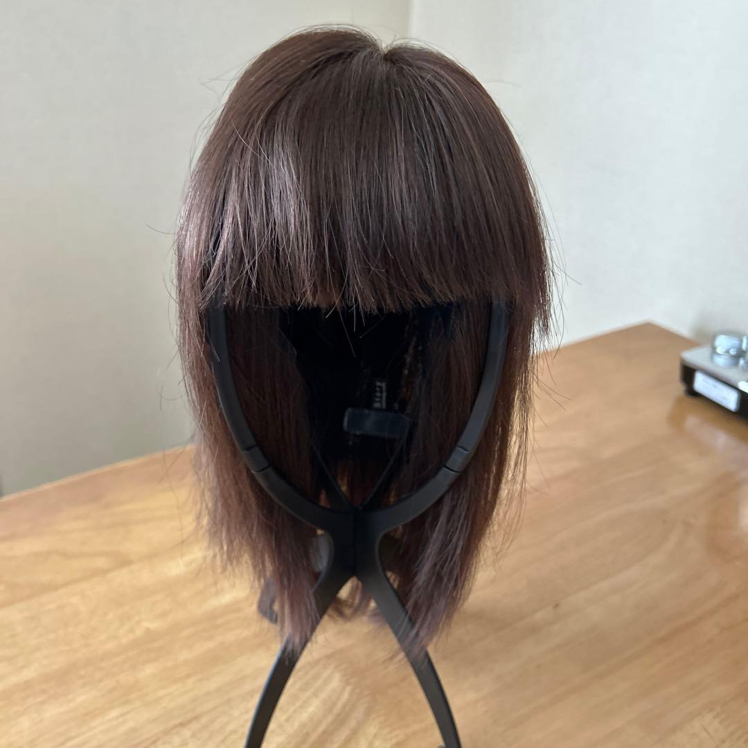 ダークブラウン ショートウィッグ 前髪あり