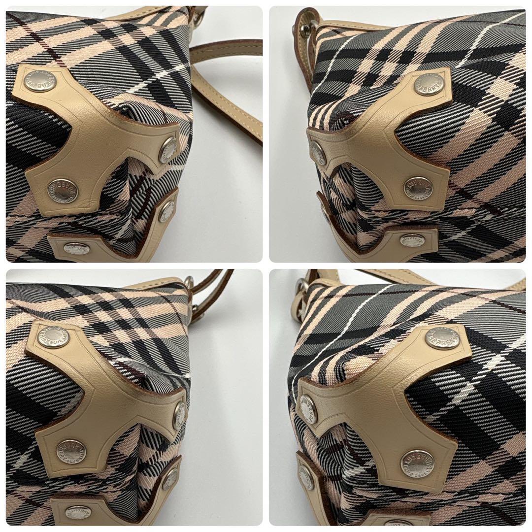 バーバリーブルーレーベル ノバチェック アクセサリーポーチ ミニバッグ Y2K