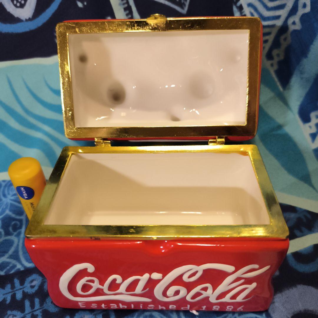 Coca-Cola クーラーボックス型陶器特大ヒンジボックス　レア