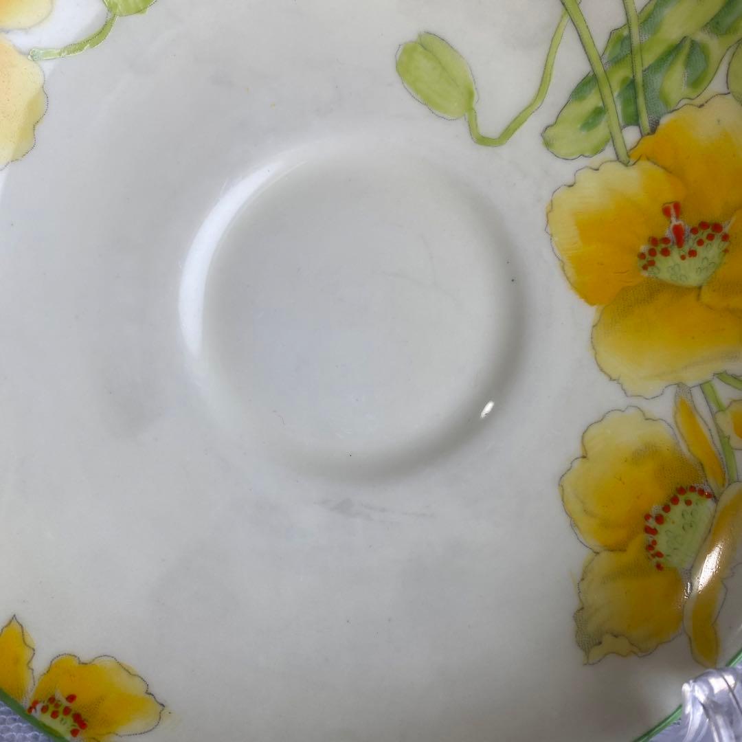 レア　フラワーハンドル　パラゴン　アイスランドポピー カップ　ソーサー　プレート