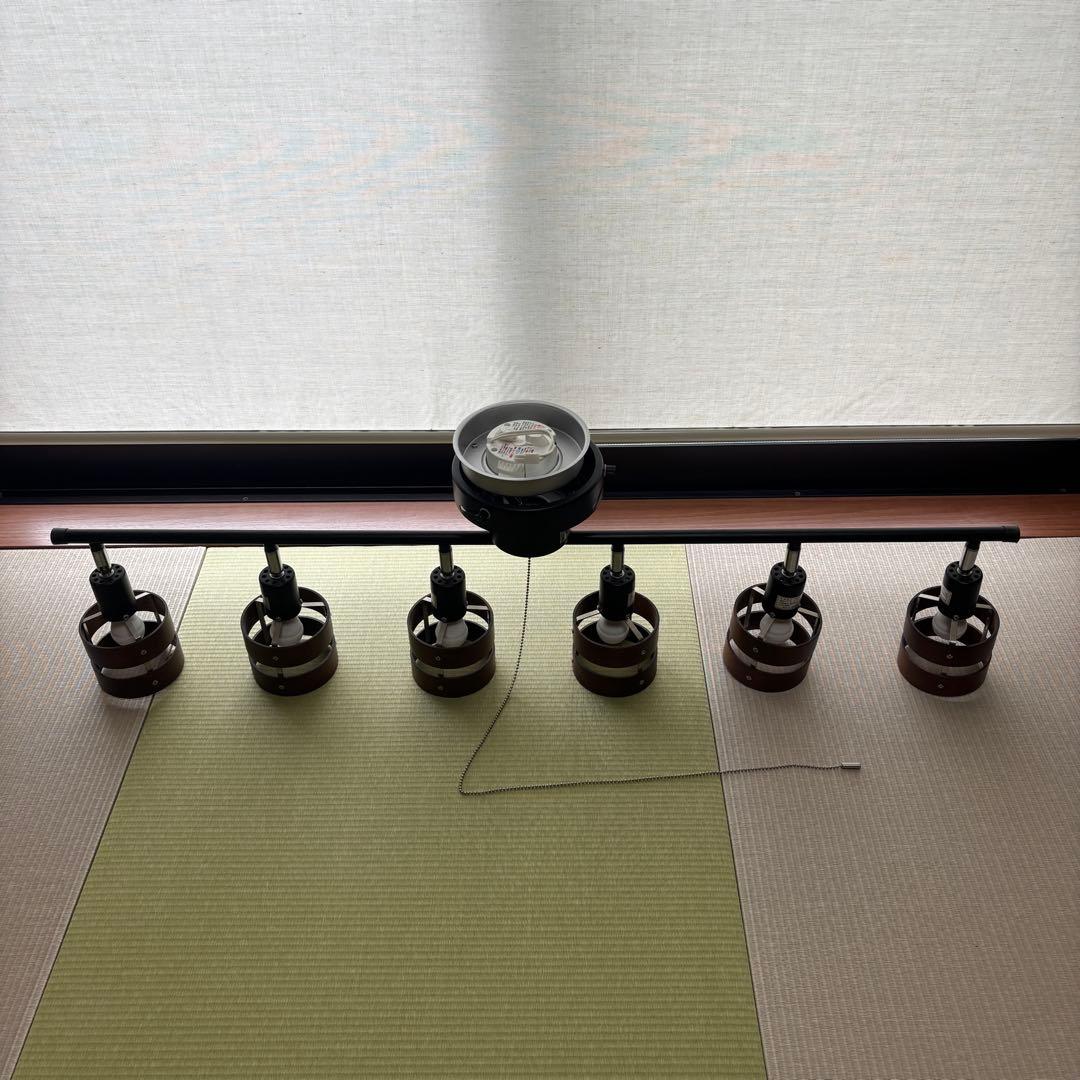 ニトリ シーリングライト　Nウッドリング6灯（P-6DBR）