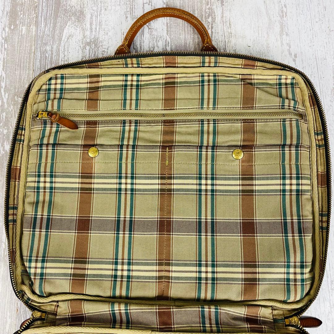 【希少】RRLダブルアールエル　ワックスドキャンバス　ブリーフケース【2way】