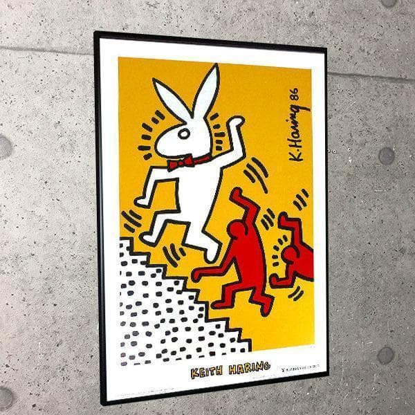 特別額装品/Untitled 1（キース ヘリング）アルミ製フレーム額装