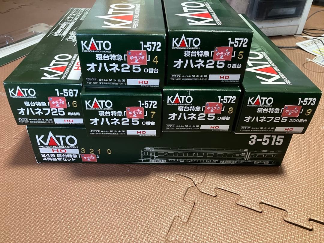 hO KATO ゆうづるラストラン編成　10両　24系　ブルートレイン