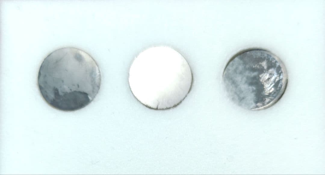 アポロシンサンサンムーン 電磁波対策 スマホ15mm3枚 両面テープ 純金箔使用