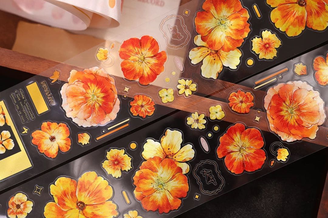 ⭐️SALE⭐️小白家文創《鎏金漫漫》海外マスキングテープ マステ 【2749】