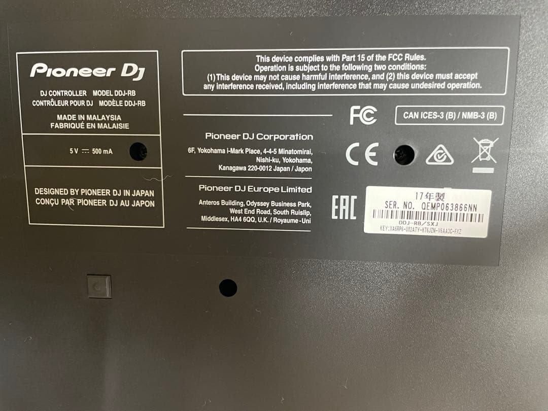 【美品】Pioneer DJ DDJ-RB DJコントローラー 販売終了品