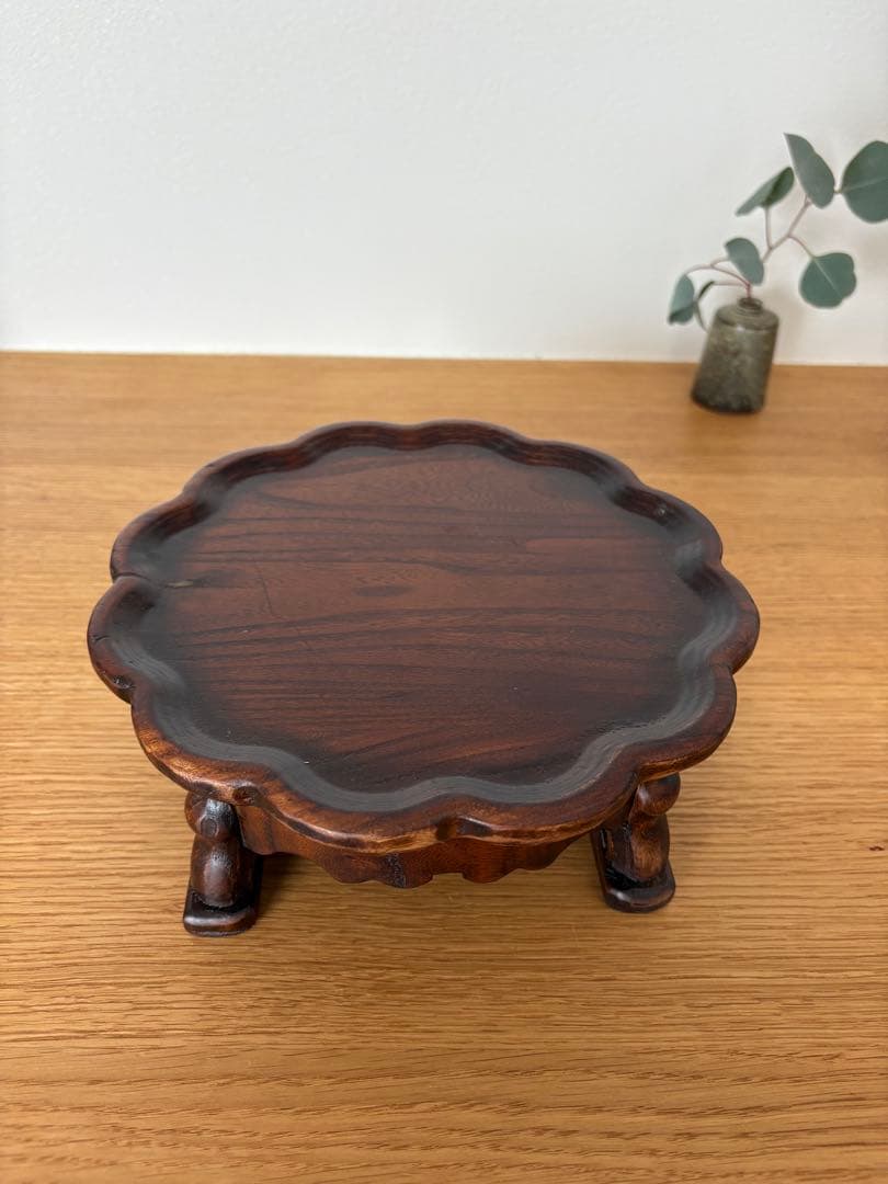 【残1点】韓国 アンティーク 骨董 李朝 ソバン お膳 花台 飾り台 ミニ 漆塗