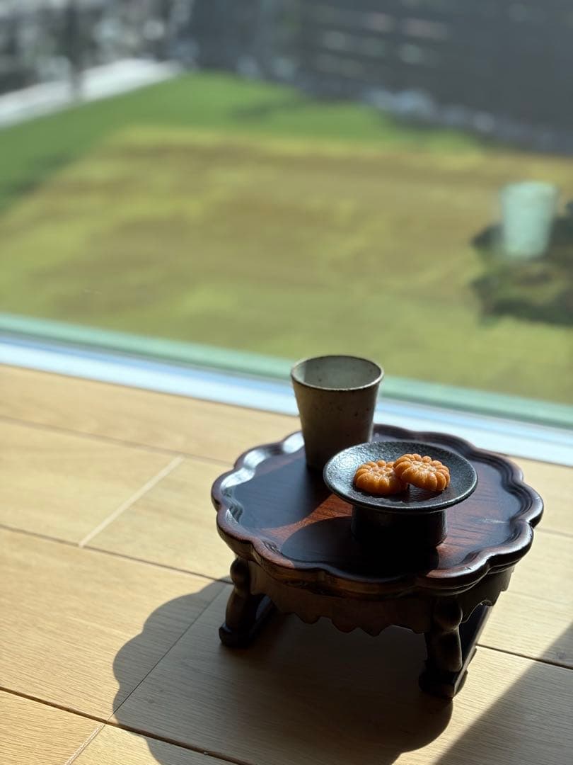 【残1点】韓国 アンティーク 骨董 李朝 ソバン お膳 花台 飾り台 ミニ 漆塗