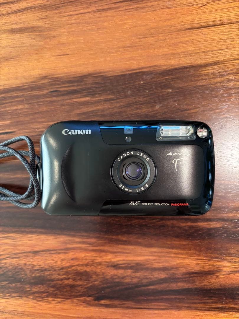 動作確認済　美品Canon Autoboy F フィルムカメラ　カバー保証書付