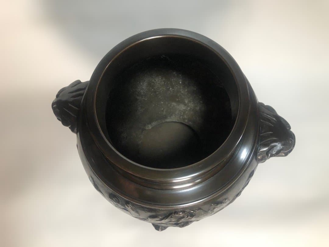 メルです　銅製　薄端　花器　　秀果造　飾り　美品