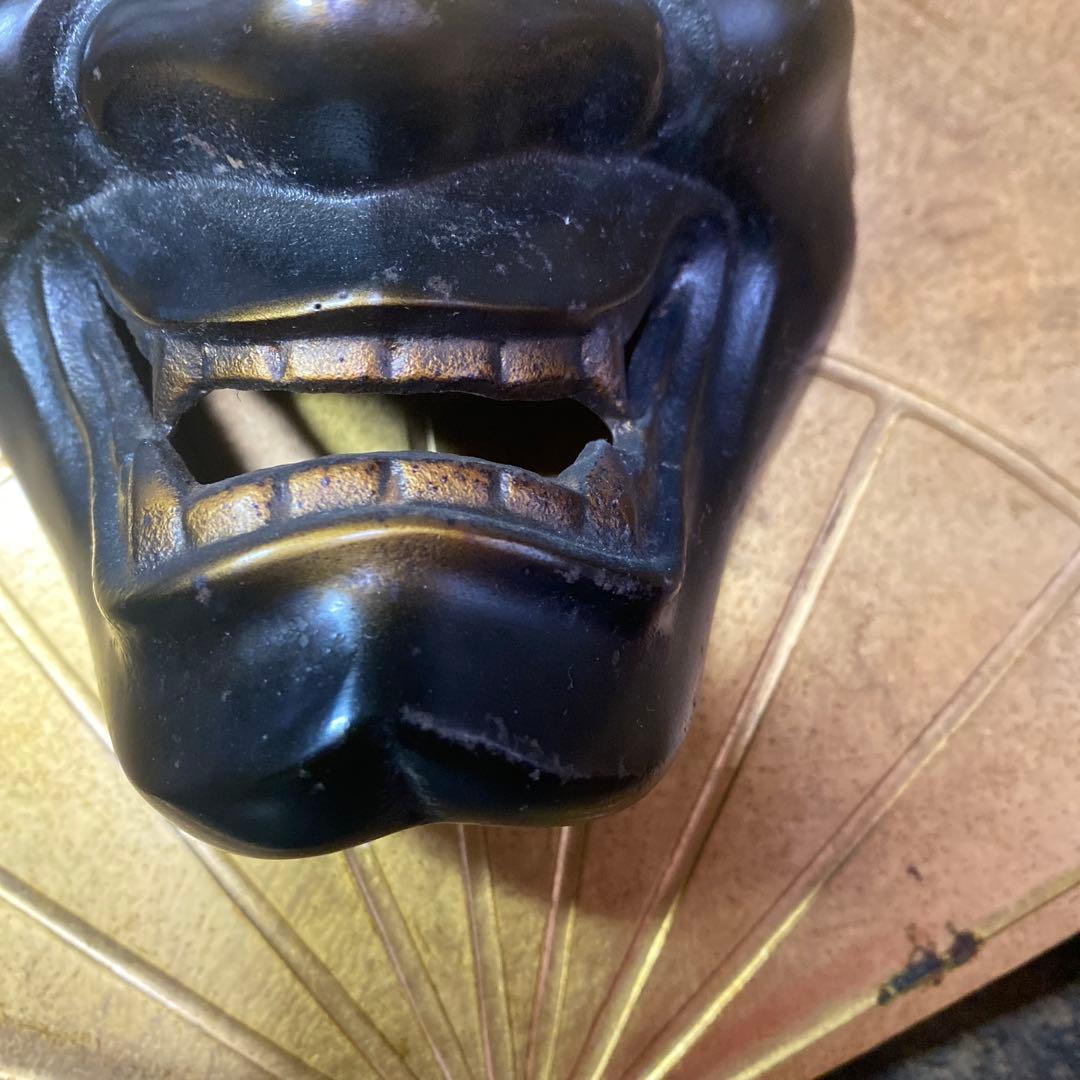 鉄製般若面【扇子額付】