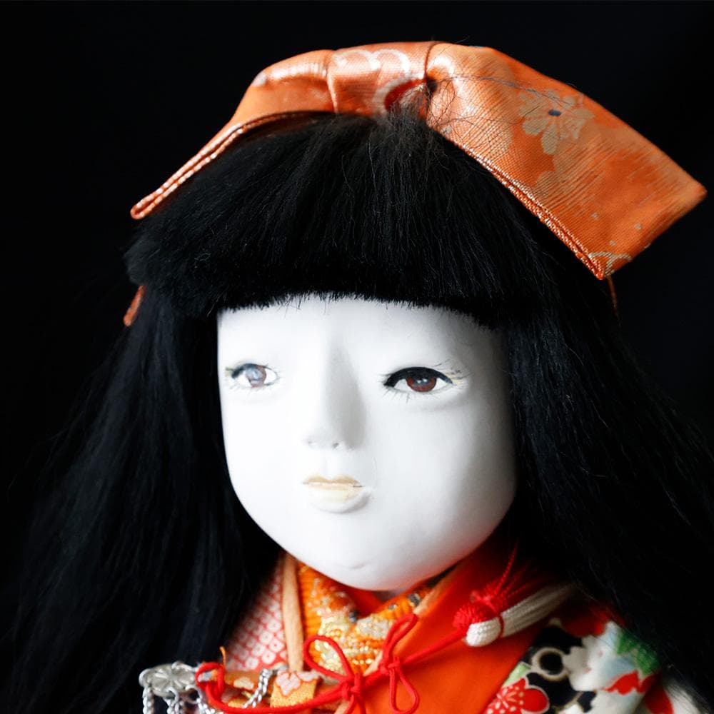 T　維文作　市松人形　曰く付き　呪いの市松人形　ホラー　着物　工芸品