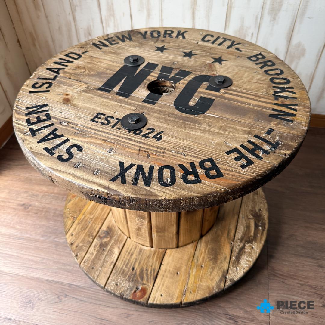 ケーブルドラム 電線ドラム テーブル アメリカン インテリア ガレージ NYC②