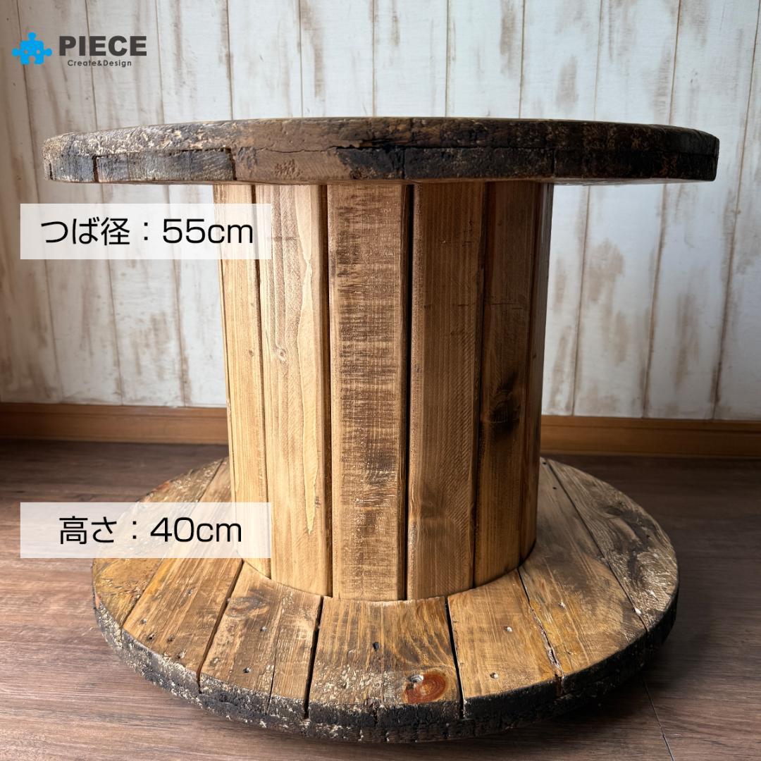 ケーブルドラム 電線ドラム テーブル アメリカン インテリア ガレージ NYC②