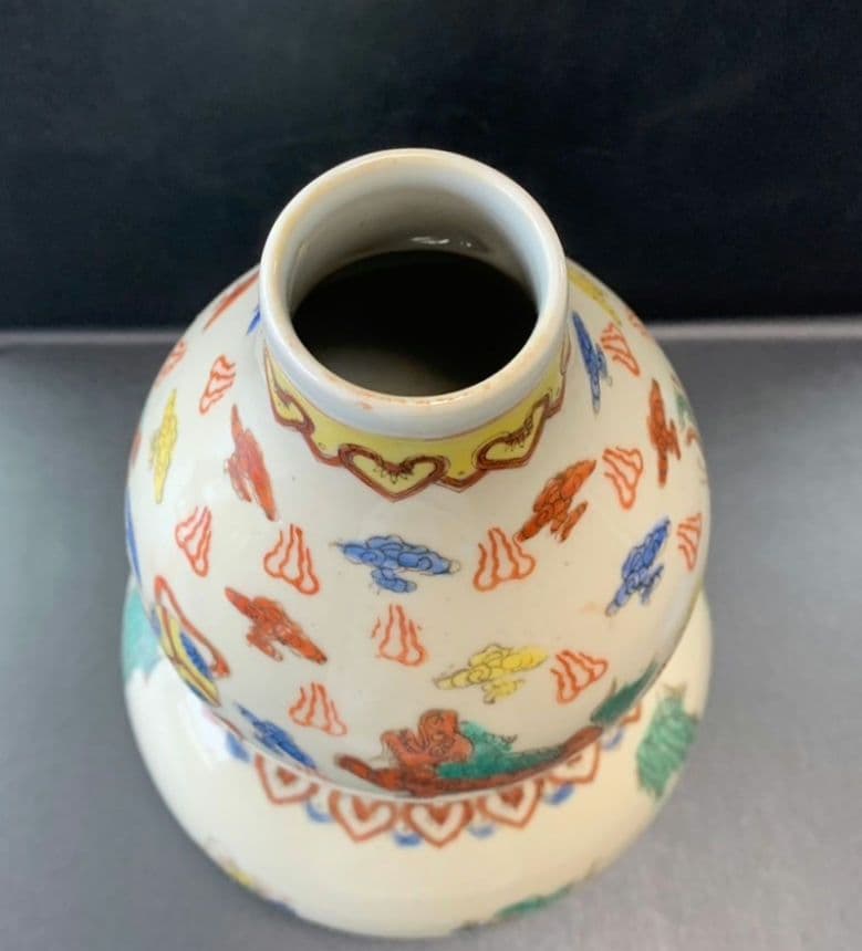 ひょうたん 陶器製 大清康熙年製 中国 唐物 壺 花瓶 骨董 アンティーク