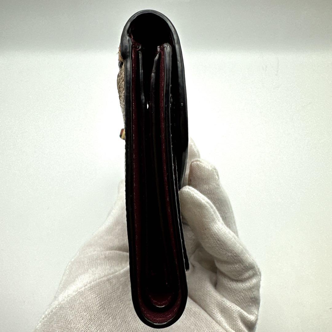 COACH 三つ折り財布 ミニ財布 シグネチャー柄コンビデザイン Cロゴ