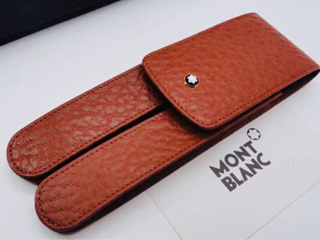※未使用！金運を呼び寄せる！※レアなリッチブラウン！本革製ペンポーチ★モンブラン